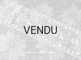 1920年代 アンティーク レース フラワーポットの刺繍入り  花の縁取り 1.55m