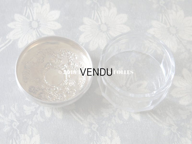 画像9: 1900年代　アンティーク シルバー製 パウダーケース 王冠 ＆ リボンのガーランド & モノグラム