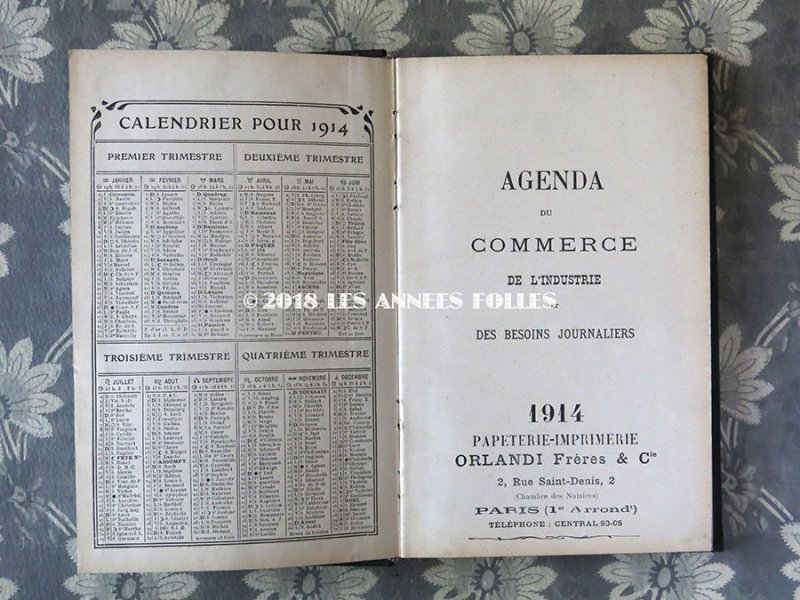 画像6: 1914年 アンティーク 未使用の手帳 スケジュール帳　AGENDA 1914