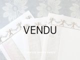 未使用 アンティーク メニュー MENU 天使＆花のガーランド 3枚セット