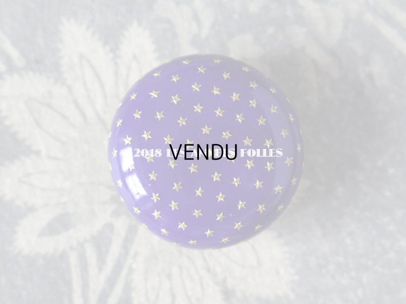 画像4: 19世紀 アンティーク 星柄 ピルケース 青紫のエナメル