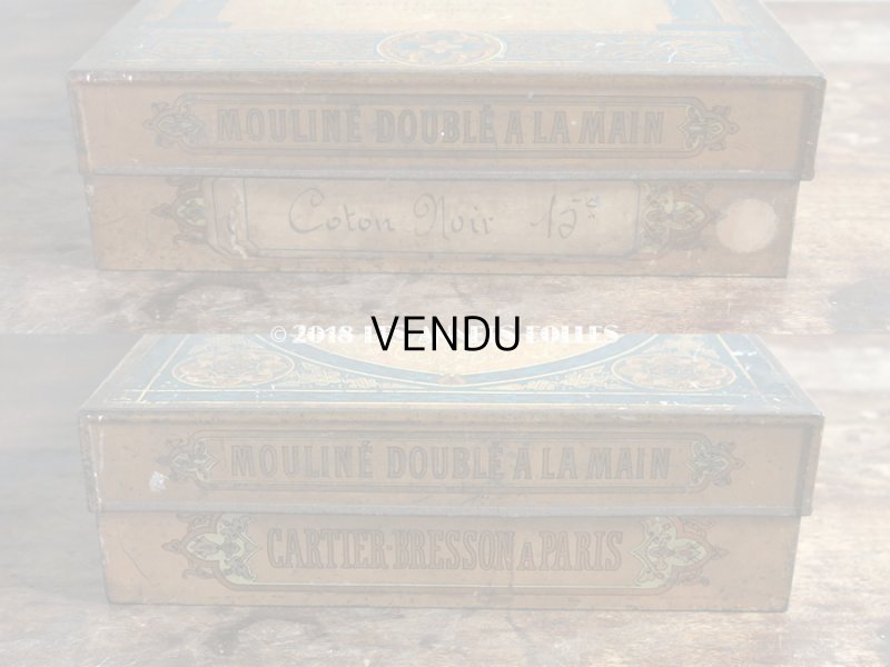 画像7: 19世紀末 アンティーク 糸巻きの大きなメタルケース スレッド缶 MOULINE DOUBLE A LA MAIN - CARTIER-BRESSON A PARIS -