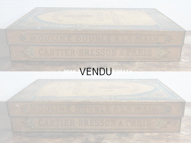 画像6: 19世紀末 アンティーク 糸巻きの大きなメタルケース スレッド缶 MOULINE DOUBLE A LA MAIN - CARTIER-BRESSON A PARIS -