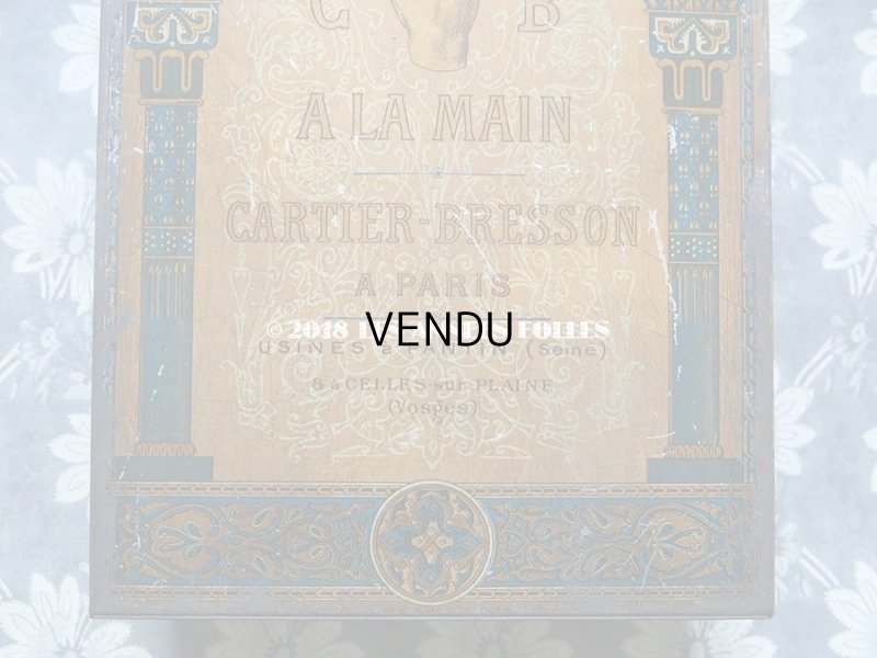 画像5: 19世紀末 アンティーク 糸巻きの大きなメタルケース スレッド缶 MOULINE DOUBLE A LA MAIN - CARTIER-BRESSON A PARIS -