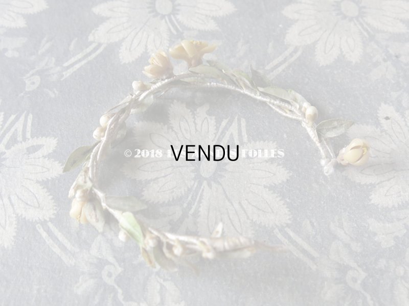 画像10: アンティーク ドール用 ワックスフラワーの小さなヘッドリース