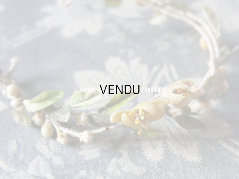 画像6: アンティーク ドール用 ワックスフラワーの小さなヘッドリース