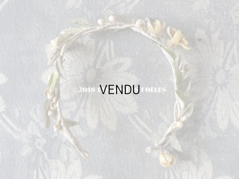 画像4: アンティーク ドール用 ワックスフラワーの小さなヘッドリース