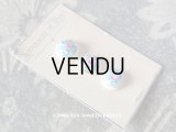 1900年代 アンティーク  ドール用 ピンクの薔薇のボタン セラミック製  3ピースのセット 9.5〜10mm