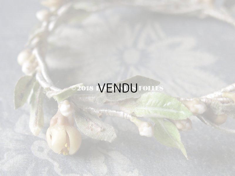 画像8: アンティーク ドール用 ワックスフラワーの小さなヘッドリース