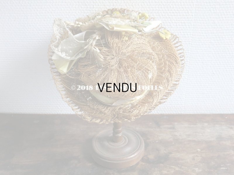 画像8: 18世紀末 アンティークハット 小さな女の子のストローハット