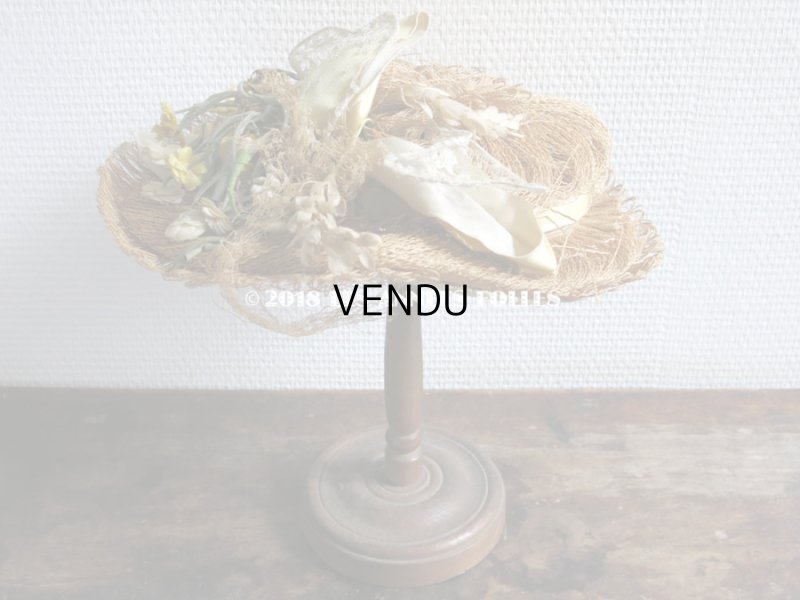 画像6: 18世紀末 アンティークハット 小さな女の子のストローハット