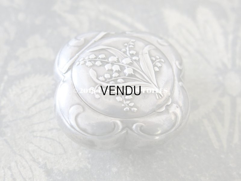 画像3: アンティーク シルバー製 鈴蘭のパウダーケース  