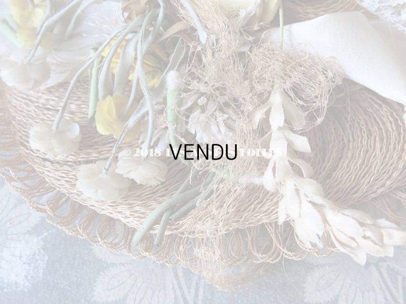 画像17: 18世紀末 アンティークハット 小さな女の子のストローハット