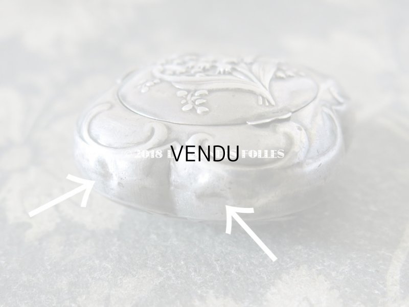 画像6: アンティーク シルバー製 鈴蘭のパウダーケース  