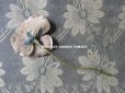 画像10: アンティーク  パンジーの布花 ベルベットのコサージュ