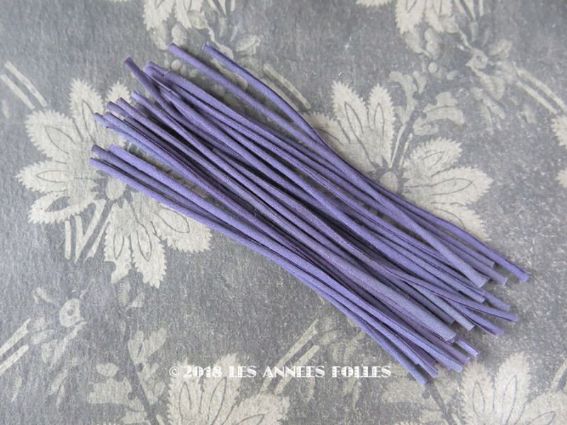 画像1: 1930年代 アンティーク コサージュ用 茎 青紫 24ピース 11〜12cm