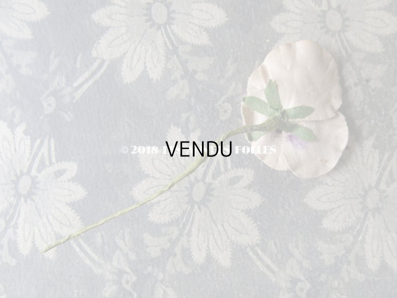 画像5: アンティーク  パンジーの布花 ベルベットのコサージュ