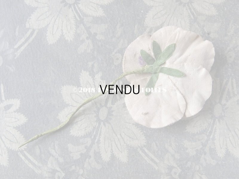 画像16: アンティーク  パンジーの布花 ベルベットのコサージュ