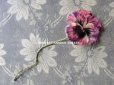 画像12: アンティーク  パンジーの布花 ベルベットのコサージュ