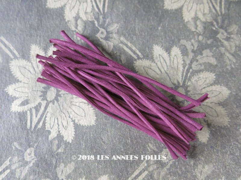 画像1: 1930年代 アンティーク コサージュ用 茎 赤紫 24ピース 9.2〜9.3cm
