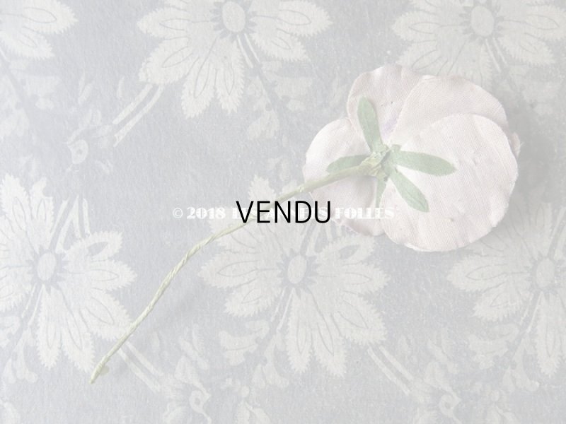 画像11: アンティーク  パンジーの布花 ベルベットのコサージュ