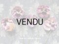 アンティーク  パンジーの布花 ベルベットのコサージュ