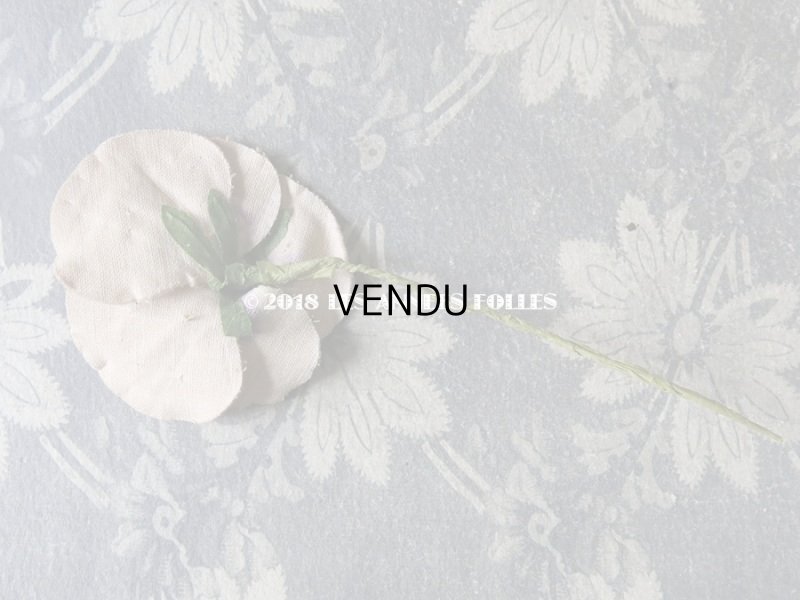 画像8: アンティーク  パンジーの布花 ベルベットのコサージュ