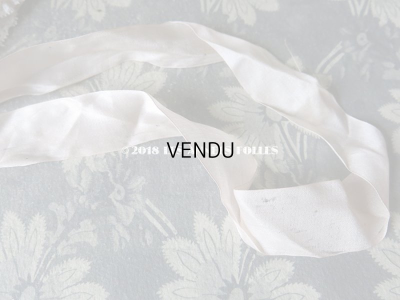 画像7: 1920年代 アンティーク ボネ ベビーピンクのフリルリボン & ロココトリム ナイトキャップ