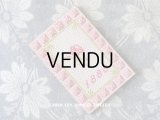 1888年 アンティーク  ニードルケース  ピンクの薔薇 両開き