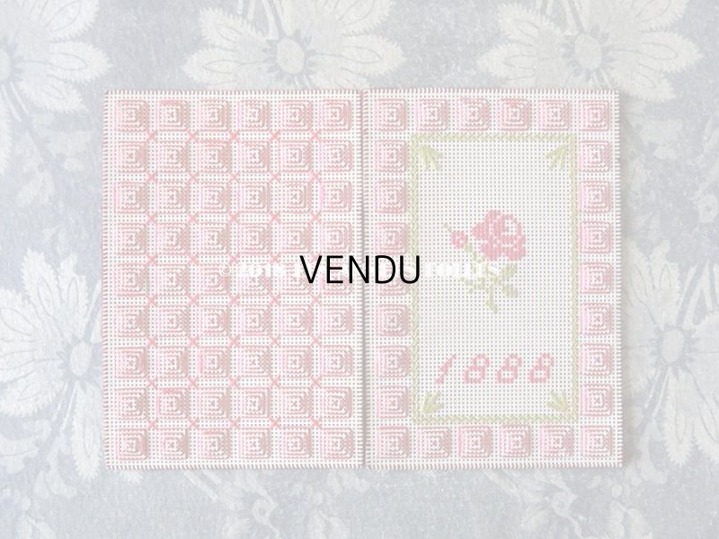 画像9: 1888年 アンティーク  ニードルケース  ピンクの薔薇 両開き