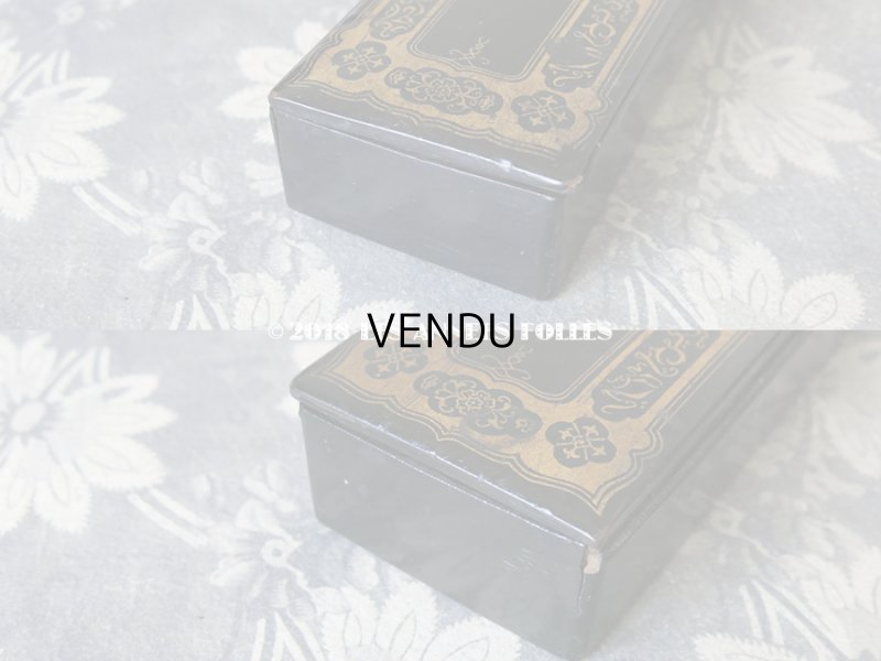 画像7: 19世紀 アンティーク ペンケース パピエマシェ PLUMES & CRAYONS