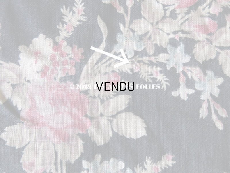 画像11: 19世紀末 アンティーク  ファブリック 薔薇　55×165 cm