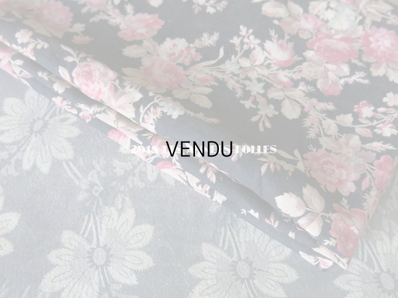 画像8: 19世紀末 アンティーク  ファブリック 薔薇　55×165 cm