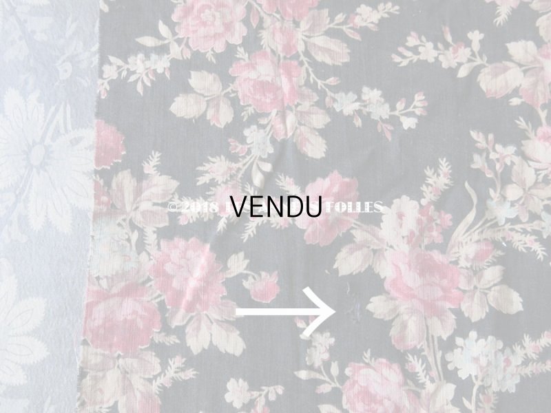 画像9: 19世紀末 アンティーク  ファブリック 薔薇　55×165 cm