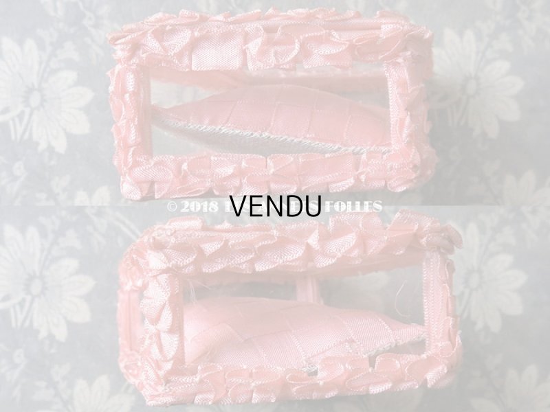 画像7: アンティーク ジュエリーボックス リボンワーク ピンクのクッション