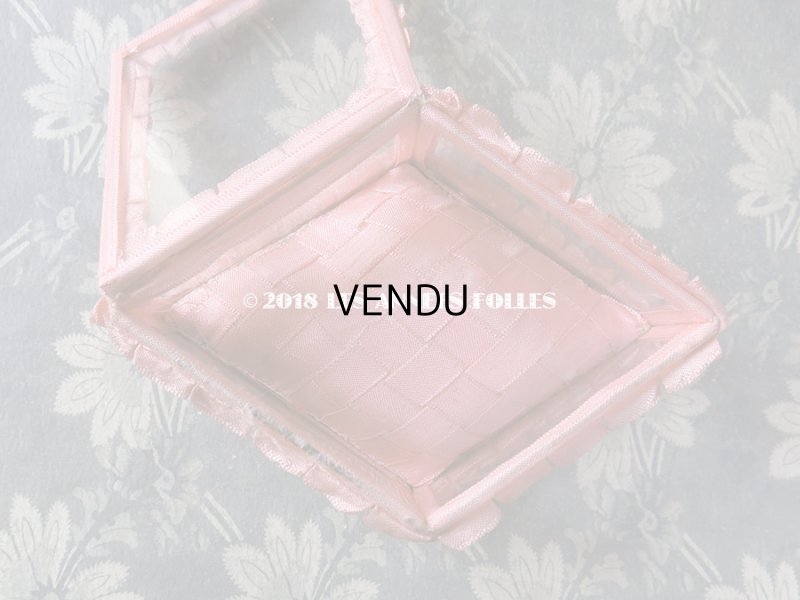 画像3: アンティーク ジュエリーボックス リボンワーク ピンクのクッション