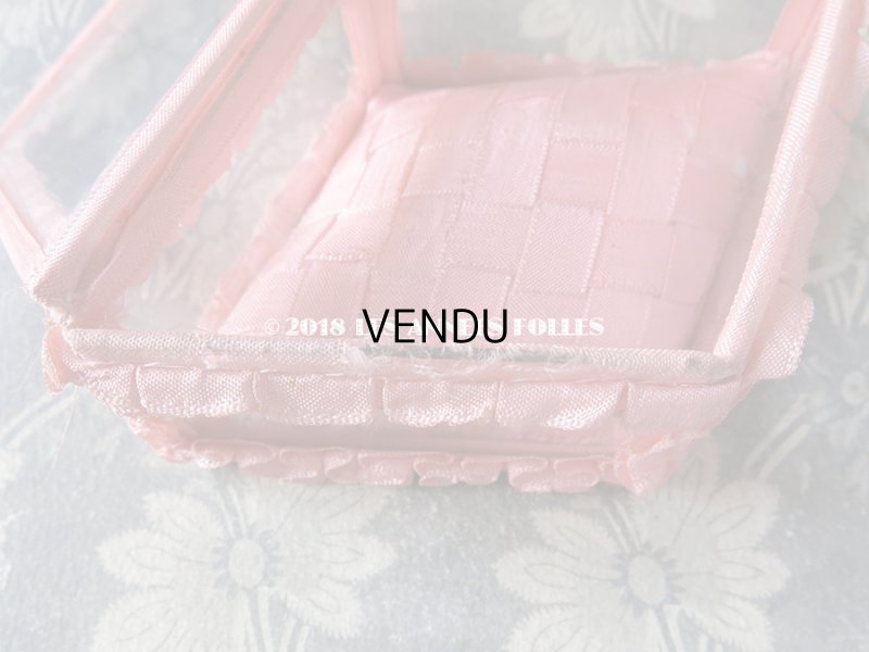 画像9: アンティーク ジュエリーボックス リボンワーク ピンクのクッション