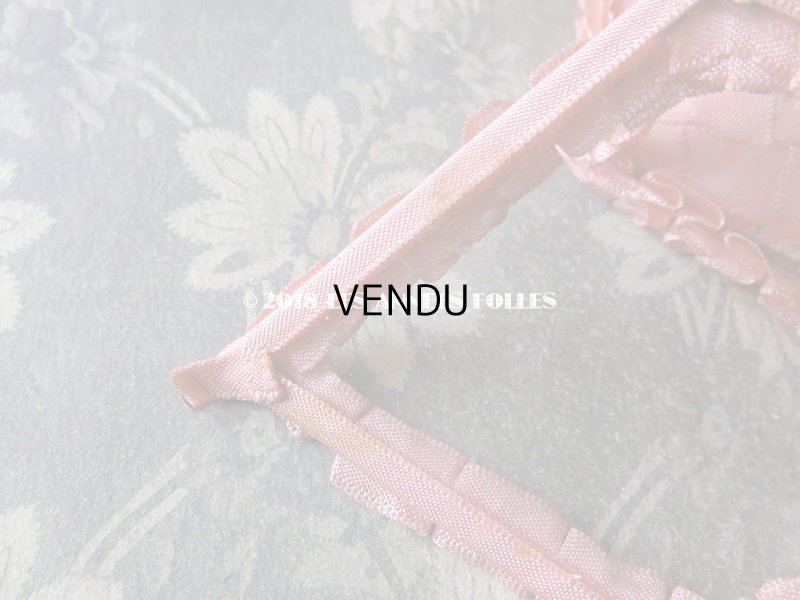 画像5: アンティーク ジュエリーボックス リボンワーク ピンクのクッション