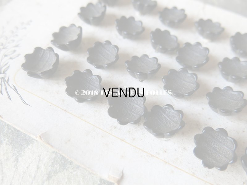 画像6: 19世紀末 アンティーク 花型 ガラスボタン 13mm 