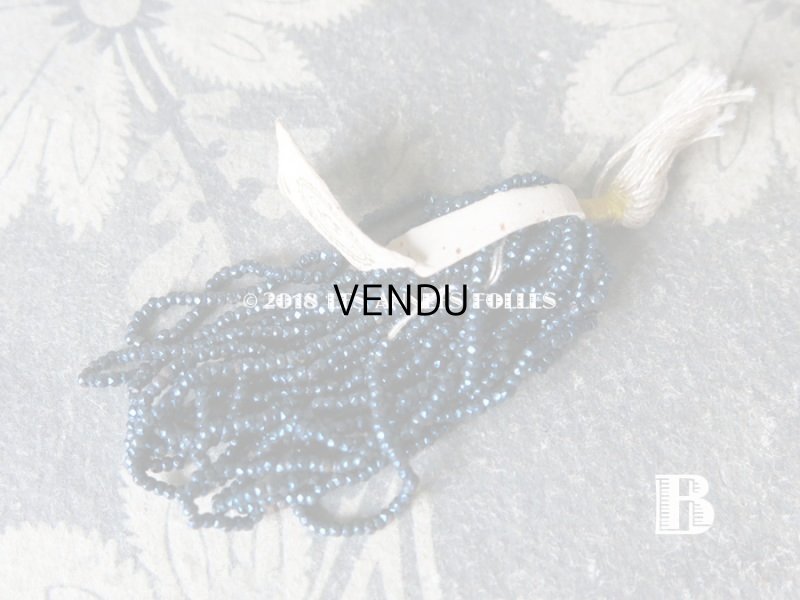 画像5: 1900年代 アンティーク メタル製 ファセットカット入り 極小 ビーズ アントワープブルー