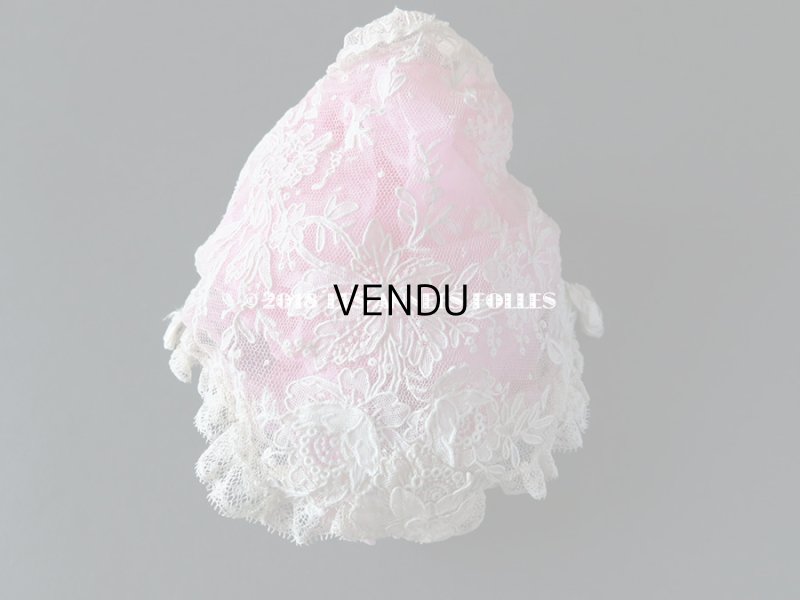 画像5: 19世紀末 アンティーク  ドール用 ポワンドローズのボネ ニードルレース 『ポワン・ド・ガーズ』『ポワン・ド・ローズ』