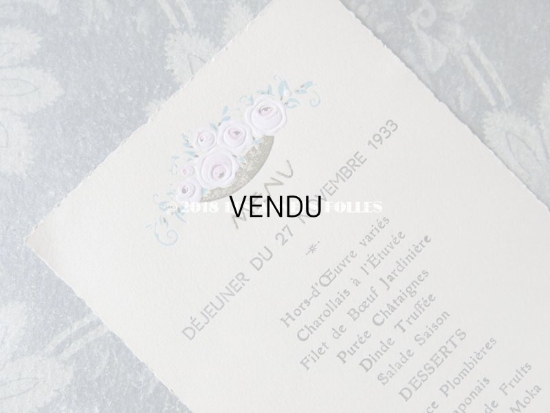 画像6: アンティーク メニューカード MENU 2枚セット