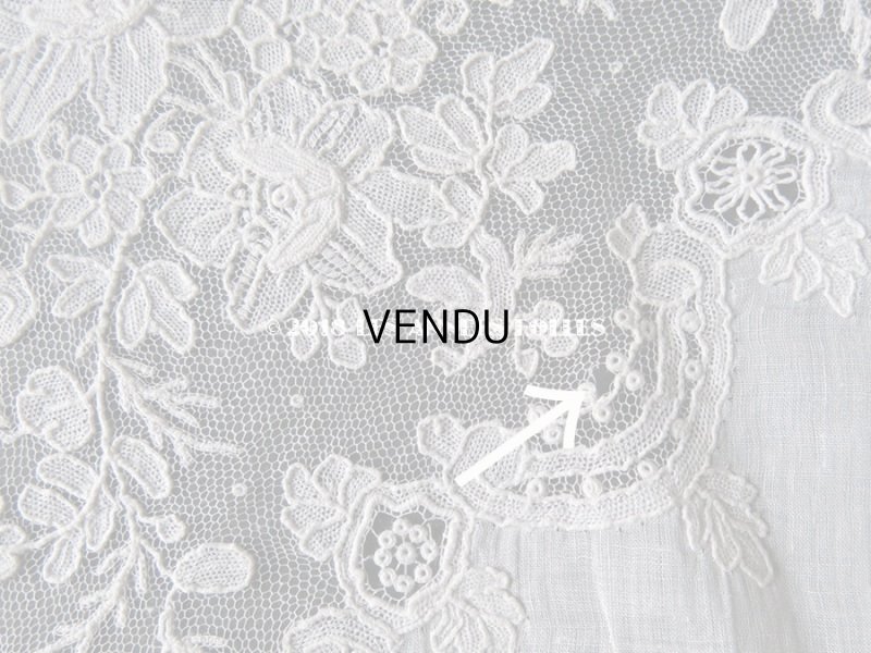 画像6: アンティーク ポワンドガーズのレース ポワンドローズ 結婚式のハンカチ 『ポワン・ド・ガーズ』