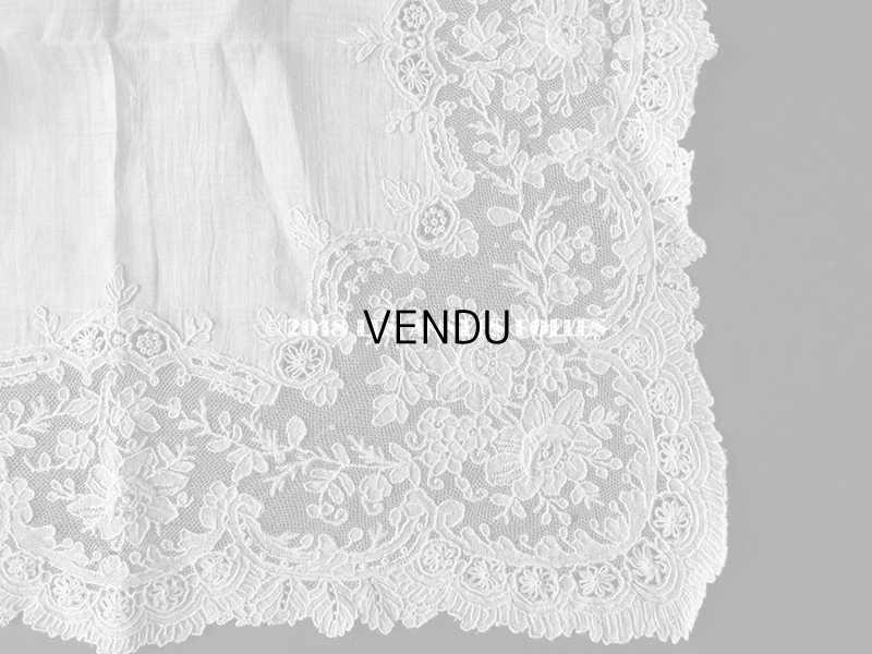 画像16: アンティーク ポワンドガーズのレース ポワンドローズ 結婚式のハンカチ 『ポワン・ド・ガーズ』