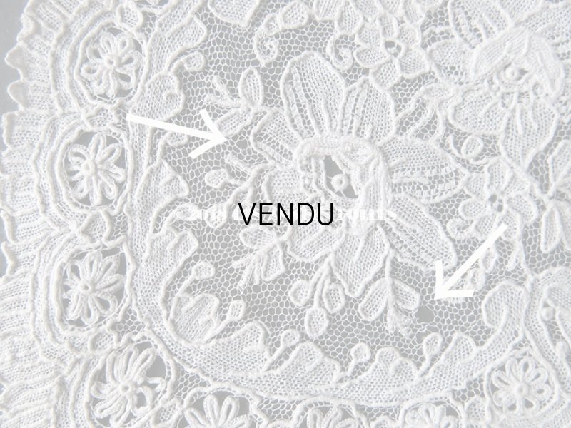 画像14: アンティーク ポワンドガーズのレース ポワンドローズ 結婚式のハンカチ 『ポワン・ド・ガーズ』