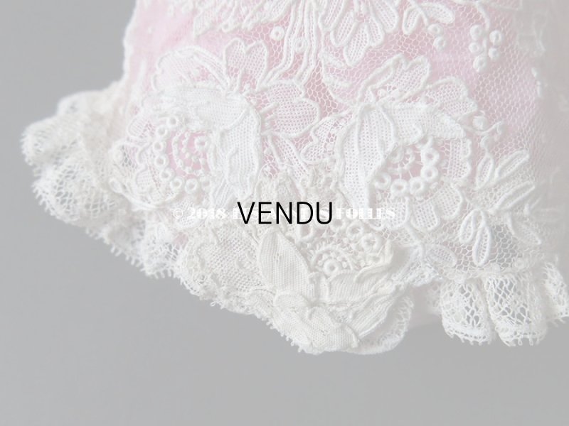 画像6: 19世紀末 アンティーク  ドール用 ポワンドローズのボネ ニードルレース 『ポワン・ド・ガーズ』『ポワン・ド・ローズ』
