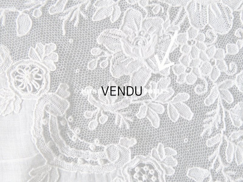 画像11: アンティーク ポワンドガーズのレース ポワンドローズ 結婚式のハンカチ 『ポワン・ド・ガーズ』