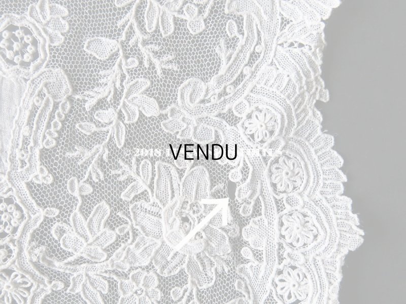 画像12: アンティーク ポワンドガーズのレース ポワンドローズ 結婚式のハンカチ 『ポワン・ド・ガーズ』