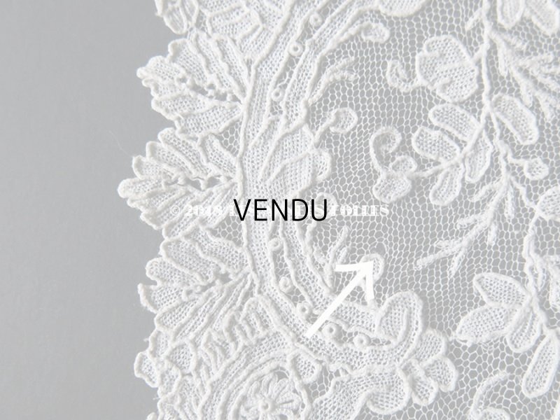 画像8: アンティーク ポワンドガーズのレース ポワンドローズ 結婚式のハンカチ 『ポワン・ド・ガーズ』