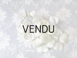 1930年代 アンティーク ベルベットの花のコサージュ パールグリーン ラベル付 デッドストック